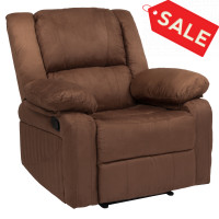 Flash Furniture BT-70597-1-BN-MIC-GG Harmony Series Chocolate Brown Microfiber Recliner 